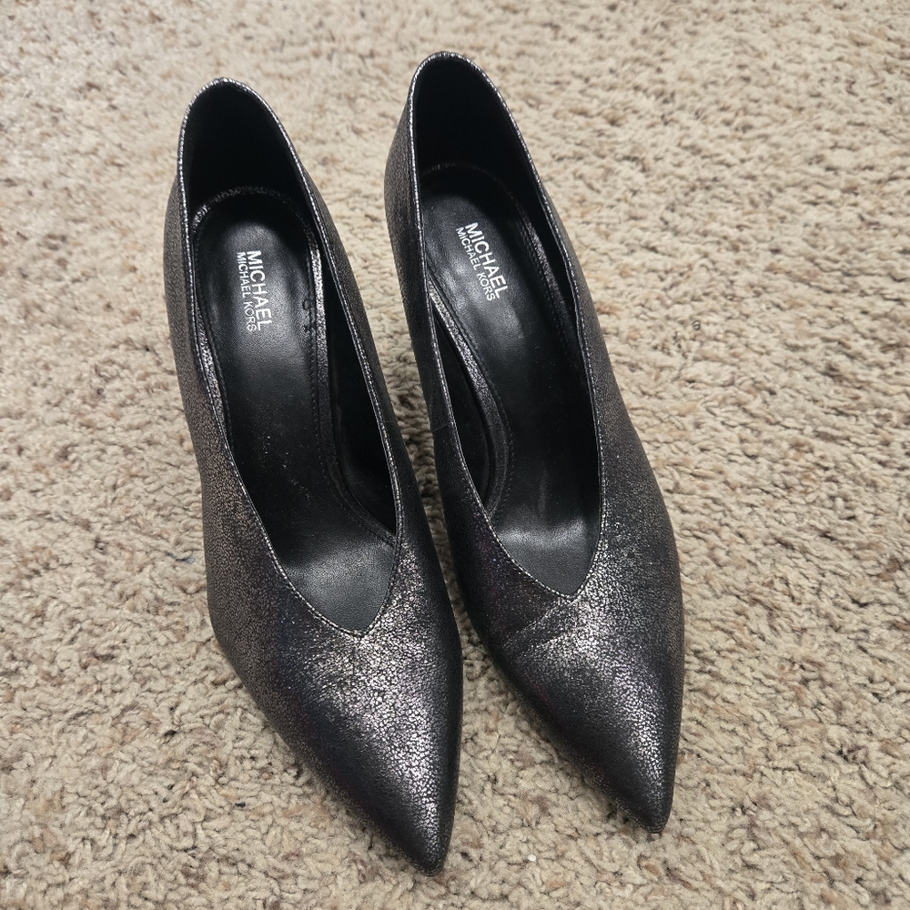 Michael Kors Lizzie Heels Silver Size 9